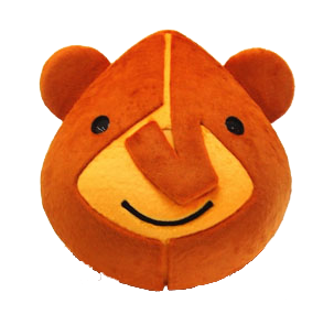 クリックマンの顔（栗のあたまに、くまのからだ）